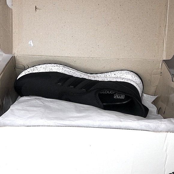 ADIDAS CLOUDFOAM X_PLRPULSE Black w Speckled Soles Slip On Shoes Unisex NIB - Picture 17 of 17